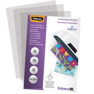Fellowes Lamineringpose 80 mikron A4 100 stk 