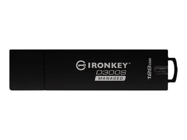 Kingston Technology IronKey D300 USB-sticka 128 GB USB Type-A 3.2 Gen 1 (3.1 Gen 1) Svart 128GB USB-A Svart