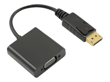 Microconnect DisplayPort Adapter 0.15m DisplayPort VGA (D-Sub) Svart