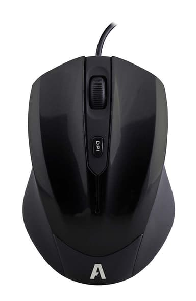 Acutek Wired Optical Mouse M34WB USB-A Mus Svart