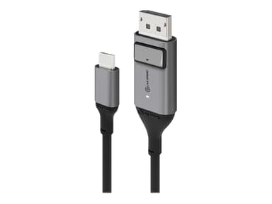 Alogic Ultra 2m DisplayPort USB-C Harmaa, Musta