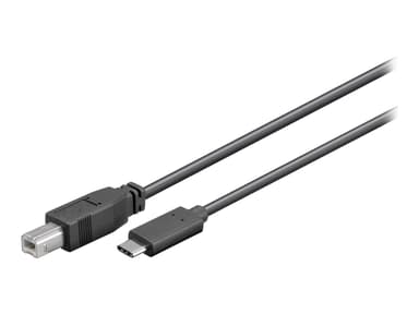 Microconnect USB3.1C2B1 USB-kabel 1 m USB 2.0 USB C USB B Sort 1m USB C USB B Sort