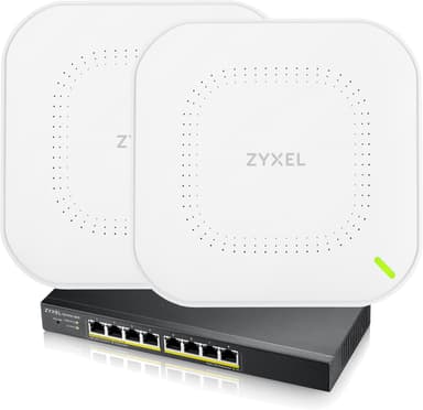 Zyxel Nebula Simplicity Startpakke (to adgangspunkter og PoE-switch) 