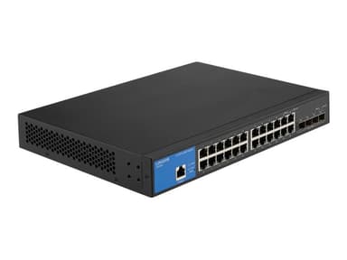 Linksys 24-poorts beheerde Gigabit-netwerkswitch met vier 10G-SFP+-uplinkpoorten 