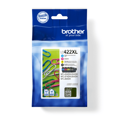 Brother Blæk Multipack XL (BK/C/M/Y) 3k sider sort/1,5K sider farve – MFC-J5340DW 