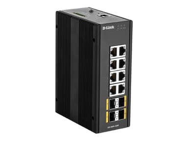 D-Link DIS‑300G‑12SW Managed L2 Gigabit Ethernet (10/100/1000) Zwart 