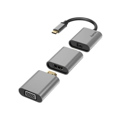 Hama 00200306 USB grafisk kobling 4096 x 2160 piksler Grå 