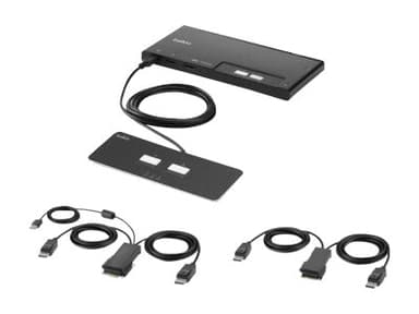 Belkin F1DN202MOD-PP-4 KVM-kytkin Musta 