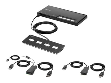 Belkin F1DN204MOD-PP-4 KVM-switchar Svart 
