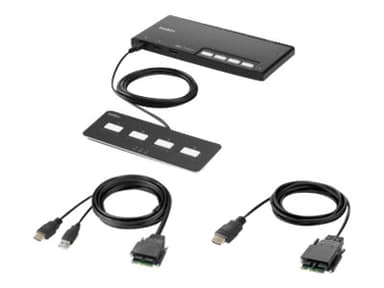 Belkin F1DN104MOD-HH-4 KVM-bryter Sort 