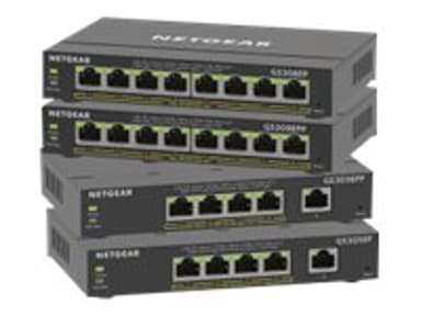 Netgear 5-Port Gigabit Ethernet High-Power PoE+ Plus Switch (GS305EPP) Managed L2/L3 Gigabit Ethernet (10/100/1000) Power over Ethernet (PoE) Black 