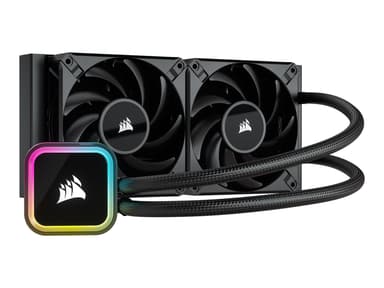 Corsair H100i Processor Allt-i-ett vätskekylare 12 cm Svart 1 styck AiO vattenkylare Svart