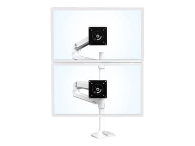Ergotron LX Series LX Dual Stacking Arm Tall Pole 101,6 cm (40") Aluminium Skrivebord 