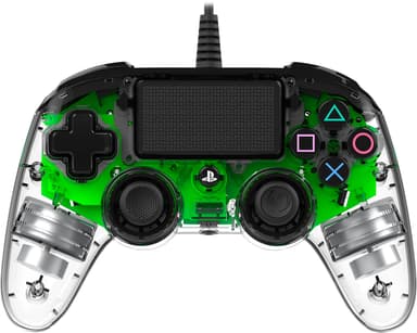 Nacon PS4OFCPADCLGREEN spelkonsoler Grön, Transparent USB Spelplatta Analog / Digital PC, PlayStation 4 Grön Transparent