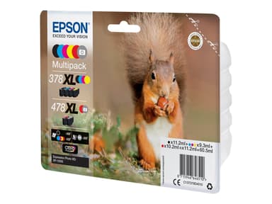 Epson Inkt Multipack 378Xl/478Xl (BK/GU/C/M/Y/R) - XP-15000