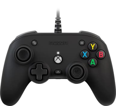 Nacon Pro Compact Sort USB Gamepad Xbox One, Xbox Series S, Xbox Series X Sort