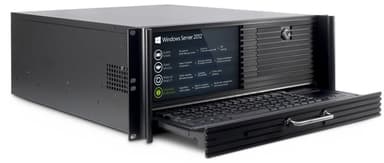Inter-Tech 4U 4452-TFT -kaappirunko sisäänrakennetulla näytöllä/näppäimistöllä Rack Musta
