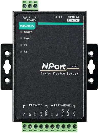 Moxa NPort 5230 seriële server RS-232, RS-422, RS-485 