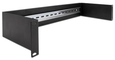 Delock Rackmontert DIN-skinne 19" 2U svart 