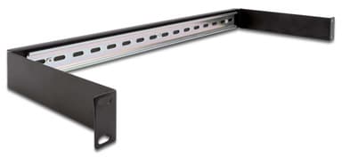 Delock Rackmonteret DIN-skinne 19" 1U Sort 