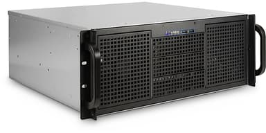 Inter-Tech 4U 40240 19" Rack Harmaa Musta