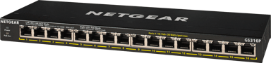 Netgear GS316P 16-Port Gigabit Ethernet Unmanaged PoE+ 115W 