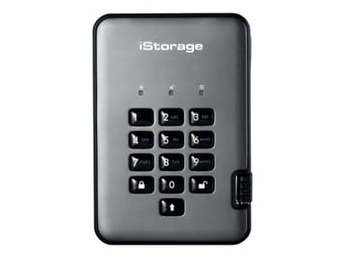 Istorage diskAshur PRO2 SSD 256-BIT 256GB NATO Classified USB-A Sort, Grafit