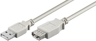 Microconnect USB-Forlengelseskabel 5m USB A USB A Grå