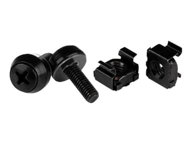 Startech M5 X 12mm Screws And Cage Nuts 50 Pack Black 
