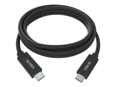 Vision TC 2MUSBC/BL USB-kaapeli 2 m USB 3.2 Gen 1 (3.1 Gen 1) USB C Musta 2m USB C USB C Musta