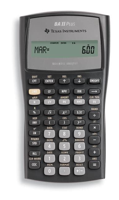 Texas Financial Calculator Ti-BA II Plus 