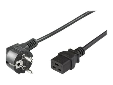 Microconnect PE0771901 el-ledning Sort 1 m CEE7/7 C19 forbinder 1m. CEE7/7 C19 forbinder Sort