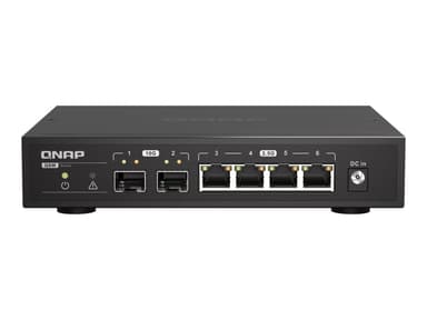 QNAP QSW-2104-2S nätverksswitchar Ohanterad 2.5G Ethernet Svart