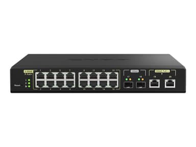 QNAP QSW-M2116P-2T2S netværksswitch Administreret L2 2.5G Ethernet Strøm over Ethernet (PoE) Sort