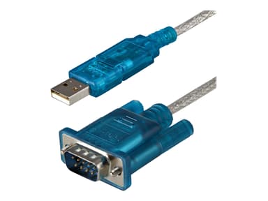 Startech StarTech.com ICUSB232SM3 kaapelin sukupuolenvaihtaja DB-9 USB 2.0 A Sininen, Läpinäkyvä DB9 USB-A 2.0