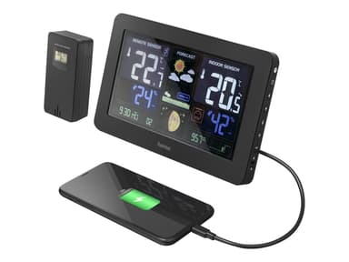 Hama Værstasjon Premium, inkl. USB-lading 