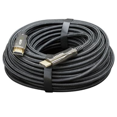 Direktronik Nylon gevlochten 8K HDMI 2.1 AOC-kabel 15m HDMI HDMI Zwart