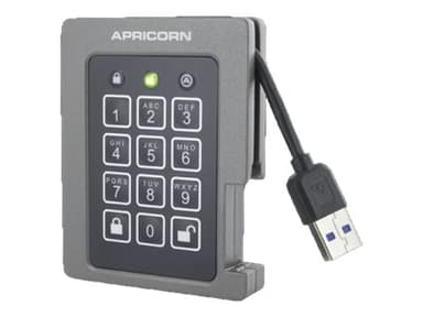 Apricorn Padlock 2TB SSD USB-A Musta