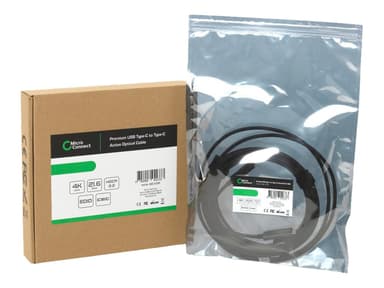 Microconnect Video optical cable 20m USB C USB C Sort