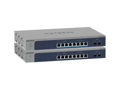 Netgear 8-Port Multi-Gigabit/10G Ethernet Ultra60 PoE++ Smart Switch with 2 SFP+ Ports (MS510TXUP) hanterad L2+ 10G Ethernet (100/1000/10000) Strömförsörjning via Ethernet (PoE) stöd Grå 