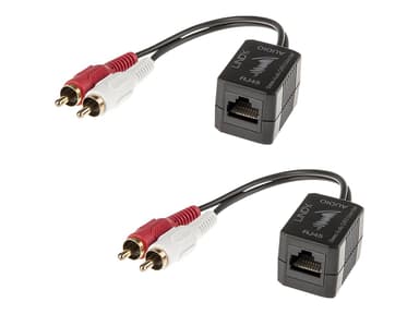 Lindy 70460 AV forlænger AV sender Sort, Rød, Hvid 