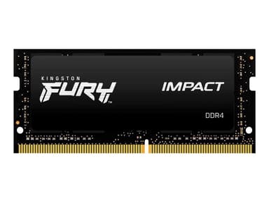 Kingston Technology FURY Impact minnemodul 16 GB 1 x 16 GB DDR4 3200 MT/s 260-pin SO-DIMM 16GB 1600, 3200MHz DDR4 260-pin SO-DIMM