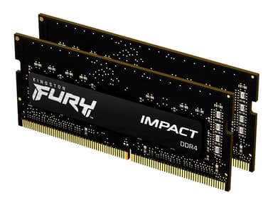 Kingston Technology FURY 32GB 3200MT/s DDR4 CL20 SODIMM (Kit of 2) Impact 32GB 1600, 3200MHz DDR4 260-pin SO-DIMM