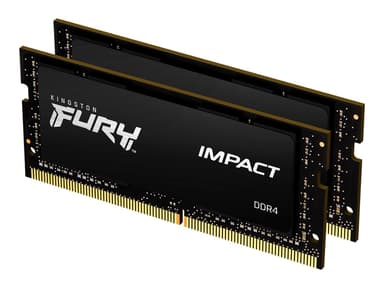 Kingston Technology FURY Impact RAM-minnen 64 GB 2 x 32 GB DDR4 1600 MHz 64GB 1600MHz 3200MT/s DDR4 260-pin SO-DIMM