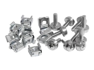 Startech StarTech.com 100-pack M5-monteringsskruvar och -korgmuttrar för serverskåp 