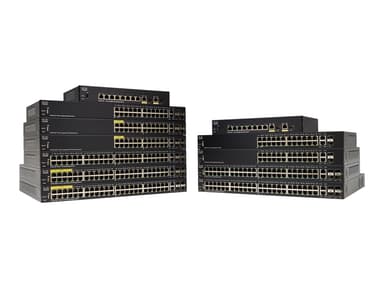 Cisco SF350-24P Hallittu L2/L3 Fast Ethernet (10/100) Power over Ethernet -tuki Musta 
