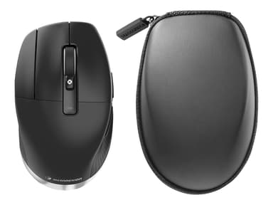 3DConnexion 3Dx Cadmouse Pro Wireless Left RF trådløs + Bluetooth Mus Svart, Sølv