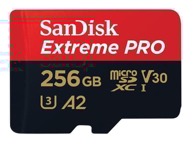 SanDisk Extreme PRO 256 GB MicroSDXC UHS-I Klass 10 256GB MicroSDXC UHS-I
