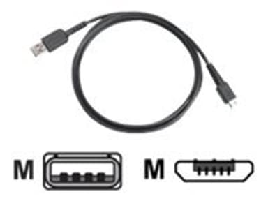 Zebra USB-kaapeli Musta