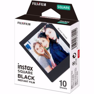 Instax Square Film Black Frame 10 Pack 